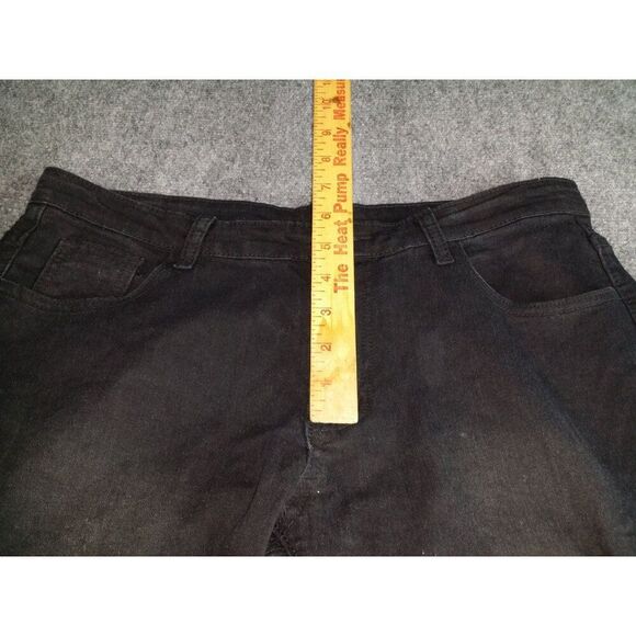 Bart Simpson Jeans Men Sz L Black Straight Leg Embroidered Zippers Streetwear‎ - Picture 4 of 8